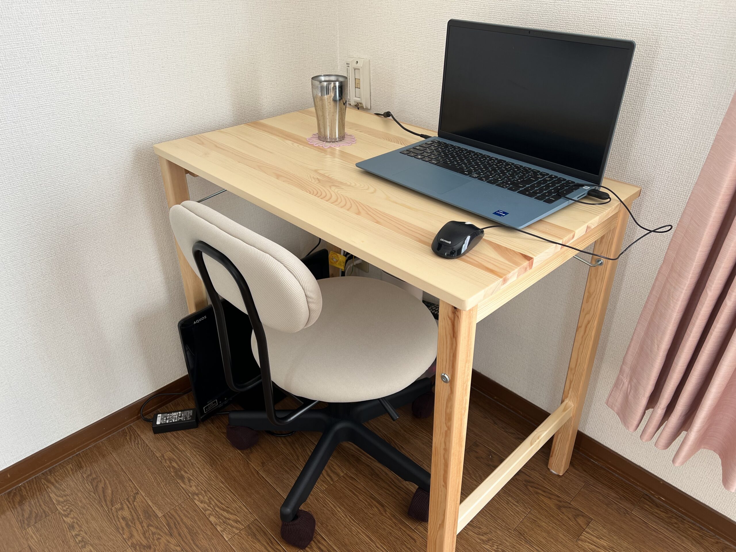 無印良品 パイン材テーブル 折りたたみ式 折りたたみテーブル - 事務机 